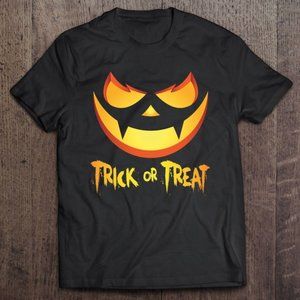 Happy Halloween Pumpkin Scary Face Trick Or Treat Shirt